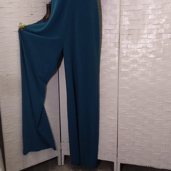 bebe Teal Wide Leg Jumpsuit - Picture 2 of 11